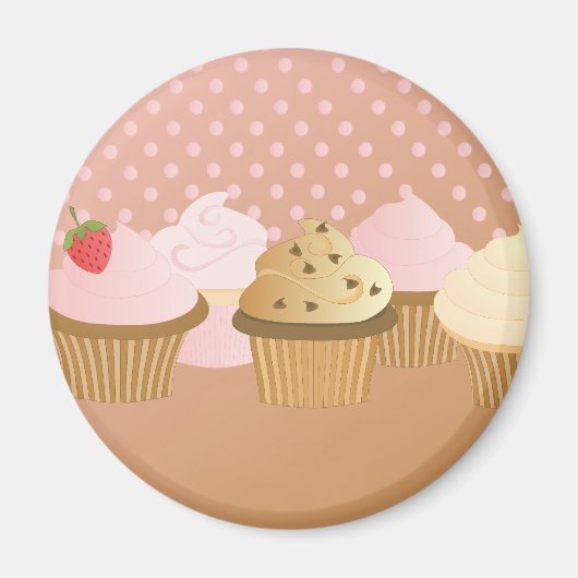designer cupcakes magneet (Voorkant)