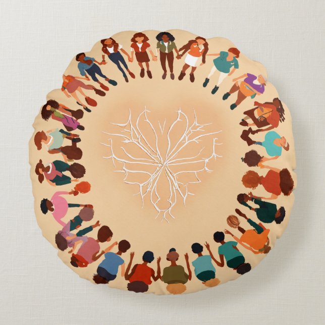 Designer Cushion Hoesje Rond Kussen (Voorkant)