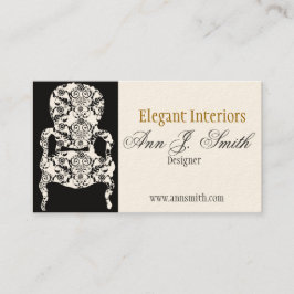 Designer Damask Pattern  Lace-stoel Visitekaartje