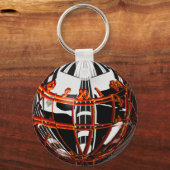 Designer Dartboard Globus und 3 Darts Sleutelhanger (Achterkant)