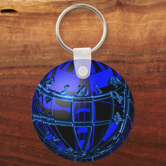 Designer Dartboard Globus und 3 Darts Sleutelhanger (Voorkant)