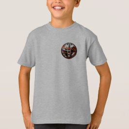 Designer Dartboard Globus und 3 Darts T-shirt