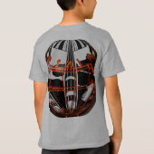 Designer Dartboard Globus und 3 Darts T-shirt (Achterkant)