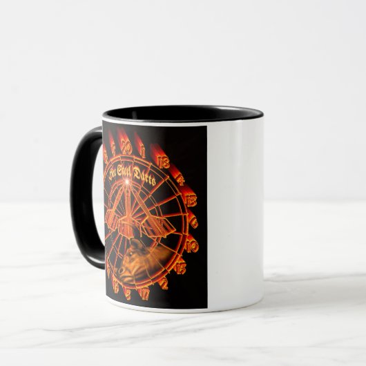 Designer Dartboard  Hot-Steel-Darts Dartkunst Mok (Voorkant links)