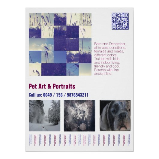 Designer Dog Great Dane Puppy Poster (Voorkant)