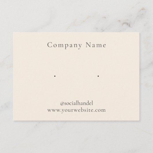 Designer Earring Display Kaart (Achterkant)