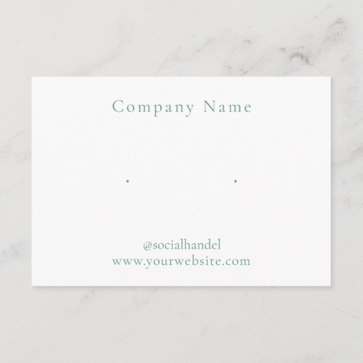 Designer Earring Display Kaart (Achterkant)