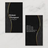 Designer Elegant Black Visitekaartjes (Voorkant / Achterkant)