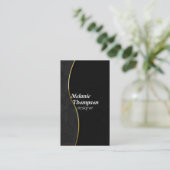 Designer Elegant Black Visitekaartjes (Staand voorkant)