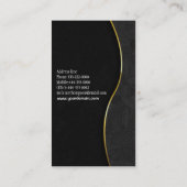 Designer Elegant Black Visitekaartjes (Achterkant)