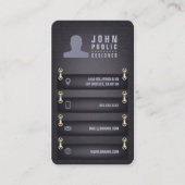 Designer Fabric Style Visitekaartje (Voorkant)