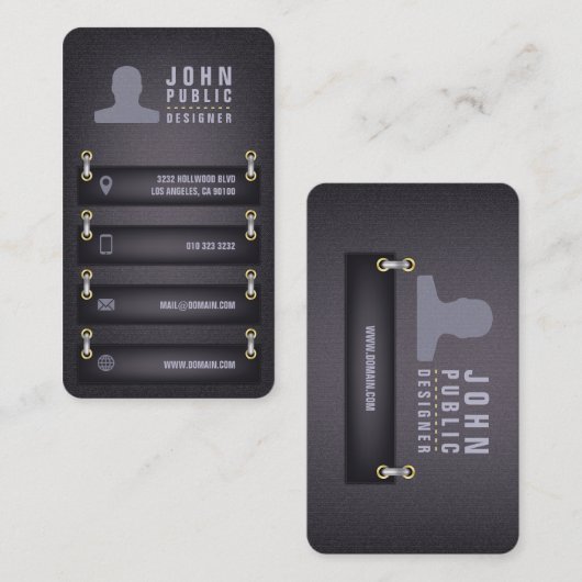 Designer Fabric Style Visitekaartje (Voorkant / Achterkant)
