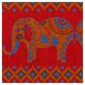 Designer Fabrics - Natural Linen-Elephants Stof (Close Up)