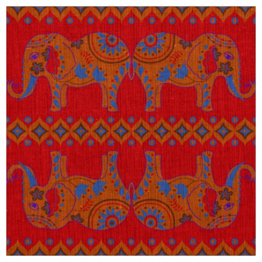Designer Fabrics - Natural Linen-Elephants Stof (Swatch)