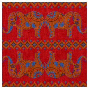 Designer Fabrics - Natural Linen-Elephants Stof