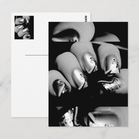 Designer Fingernagels Briefkaart (Voorkant / Achterkant)