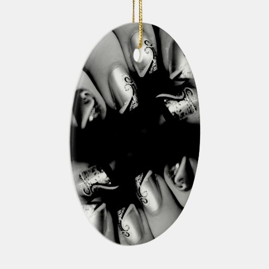 Designer Fingernagels Keramisch Ornament (Rechts)