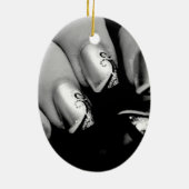 Designer Fingernagels Keramisch Ornament (Achterkant)