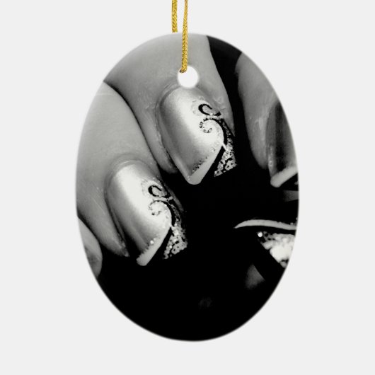 Designer Fingernagels Keramisch Ornament (Achterkant)