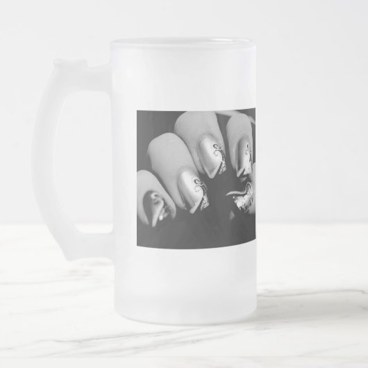 Designer Fingernagels Matglas Bierpul (Links)