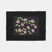 Designer fleece deken in roze met zwart (Voorkant (Horizontaal))