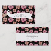Designer Floral Pattern Hair Salon Visitekaartjes (Voorkant / Achterkant)