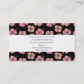 Designer Floral Pattern Hair Salon Visitekaartjes (Achterkant)