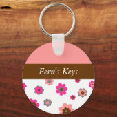 Designer Floral Sleutelhanger (Voorkant)