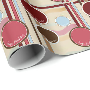 Designer Gelukkige Verjaardag Gift Wrap Cadeaupapier