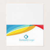 Designer Gevouwen Kaart Visitekaartje (Buitenkant ongevouwen)