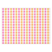 Designer gingham patroon sinaasappel en roze tafelkleed (Voorkant (Horizontaal))