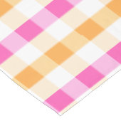 Designer gingham patroon sinaasappel en roze tafelkleed (Gekanteld)