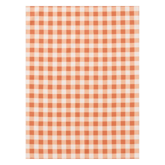 Designer gingham pattern sinaasappel tafelkleed (Voorkant)