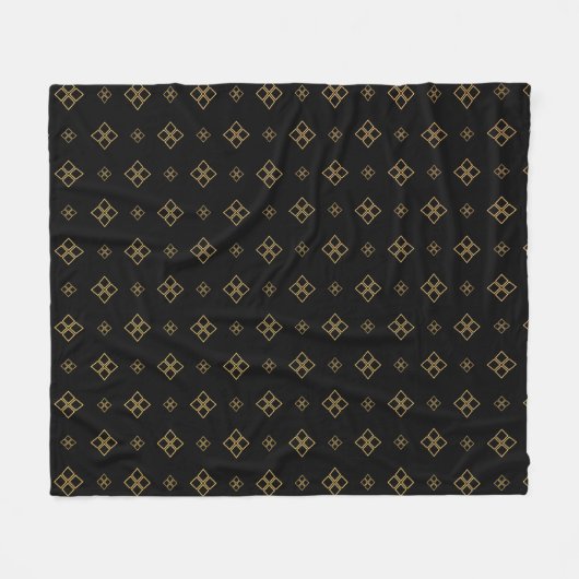  Designer Gold Diamond Pattern Fleece Deken (Voorkant (Horizontaal))