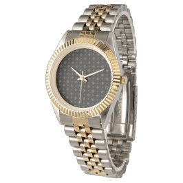 Designer Gold Diamond Pattern Horloge