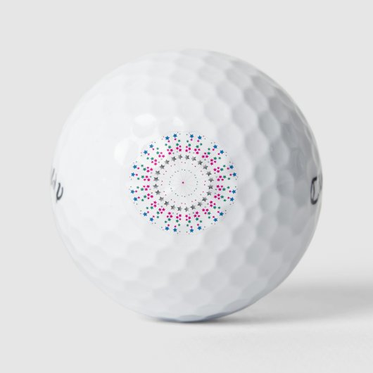 Designer golfballen -12 pack. Gemakkelijk te ident (Voorkant)