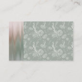 Designer Green Floral Multi-Blend Visitekaartje (Achterkant)