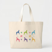 Designer Greyhound Grote Tote Bag (Voorkant)