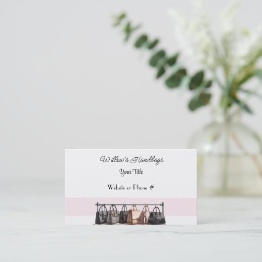 Designer handtassen Visitekaartje (Staand voorkant)