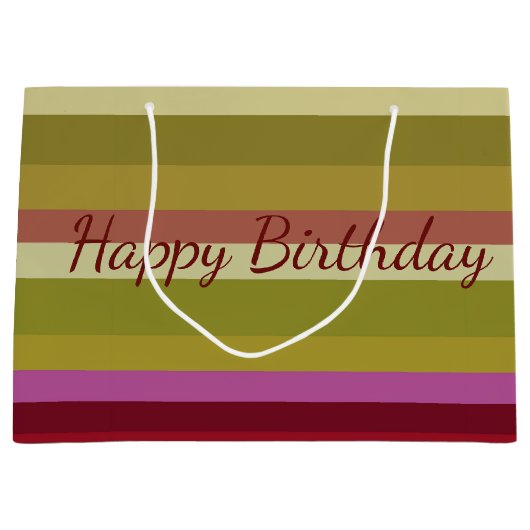 Designer Happy Birthday Gift Bag Groot Cadeauzakje (Voorkant)