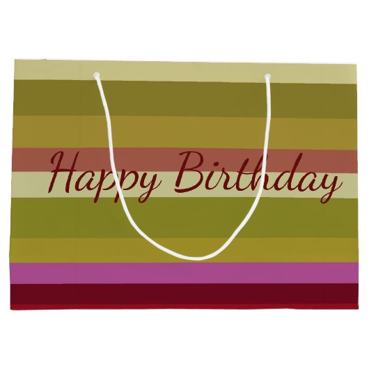 Designer Happy Birthday Gift Bag Groot Cadeauzakje (Achterkant)