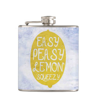 Designer Hip Flask 7 Oz Nutcase - Lemon Heupfles