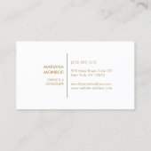 DESIGNER IKAT PATTERN in FAUX GOLD Visitekaartje (Achterkant)