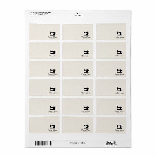 Designer jurken etiket (Full Sheet)