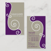 DESIGNER KAART art nouveau krulspleet Visitekaartje (Voorkant / Achterkant)