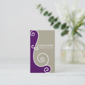 DESIGNER KAART art nouveau krulspleet Visitekaartje (Staand voorkant)