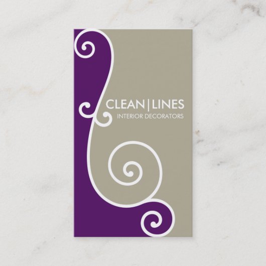 DESIGNER KAART art nouveau krulspleet Visitekaartje (Voorkant)