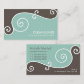 DESIGNER KAART art nouveau krulspleet Visitekaartje (Voorkant / Achterkant)