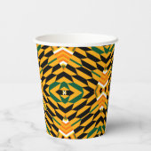 Designer Kente Print Paper Cups Papieren Bekers (Achterkant)
