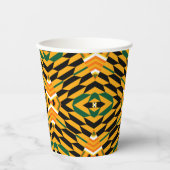 Designer Kente Print Paper Cups Papieren Bekers (Voorkant)